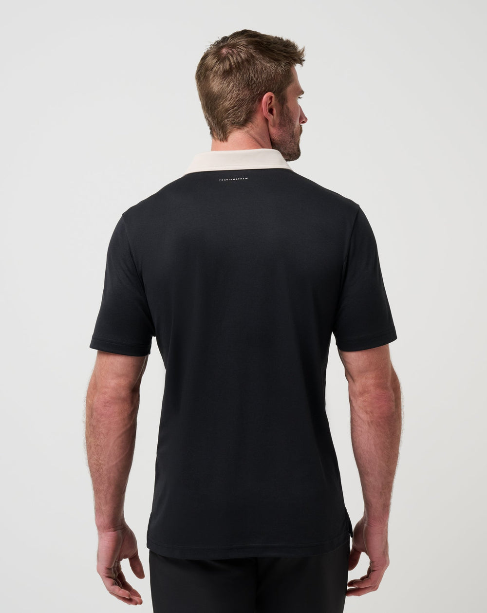 Black Travis Mathew Stick Side Polo