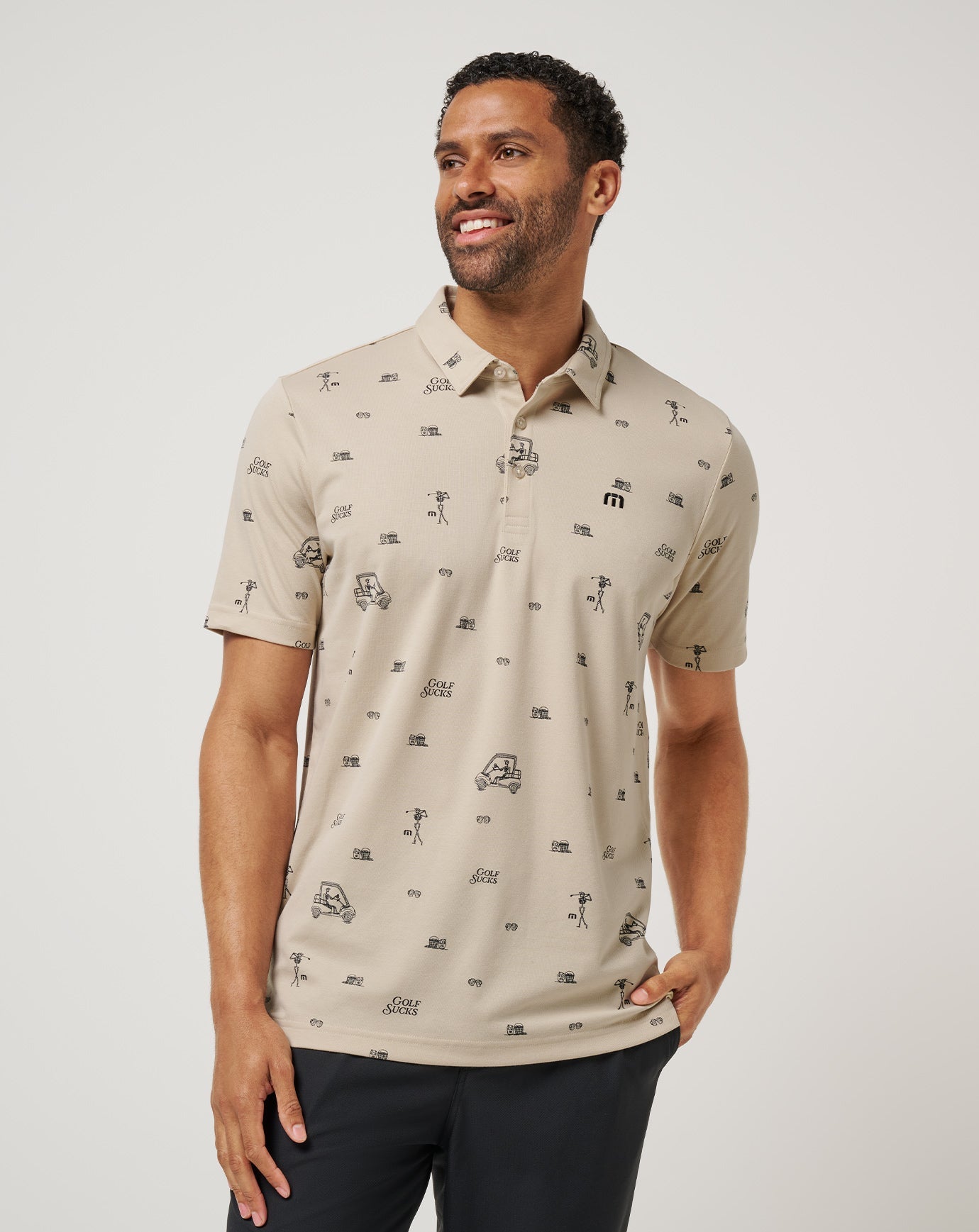 Italian Sand Travis Mathew Golf Sucks Polo