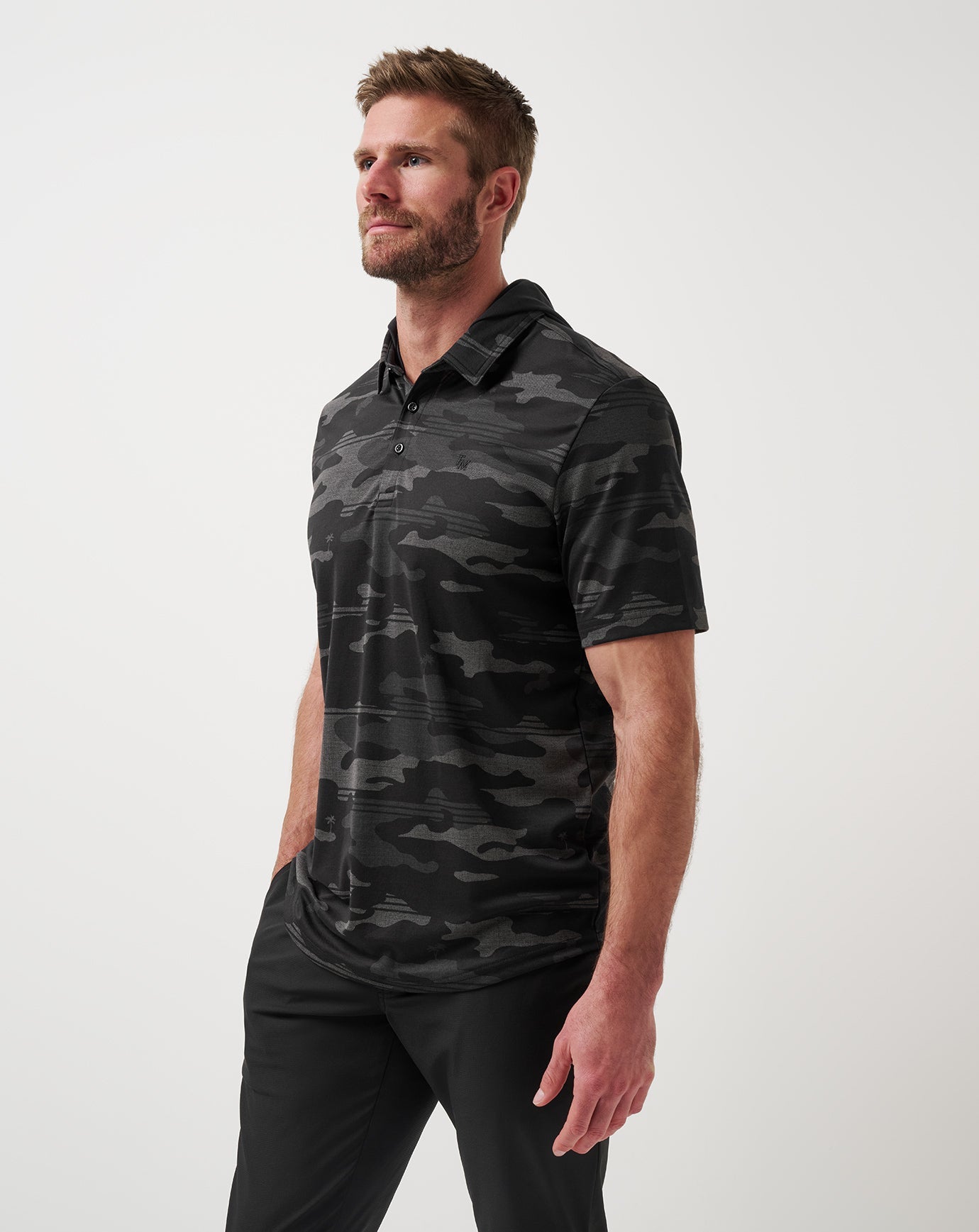 Black Travis Mathew Showdown Stealth Polo