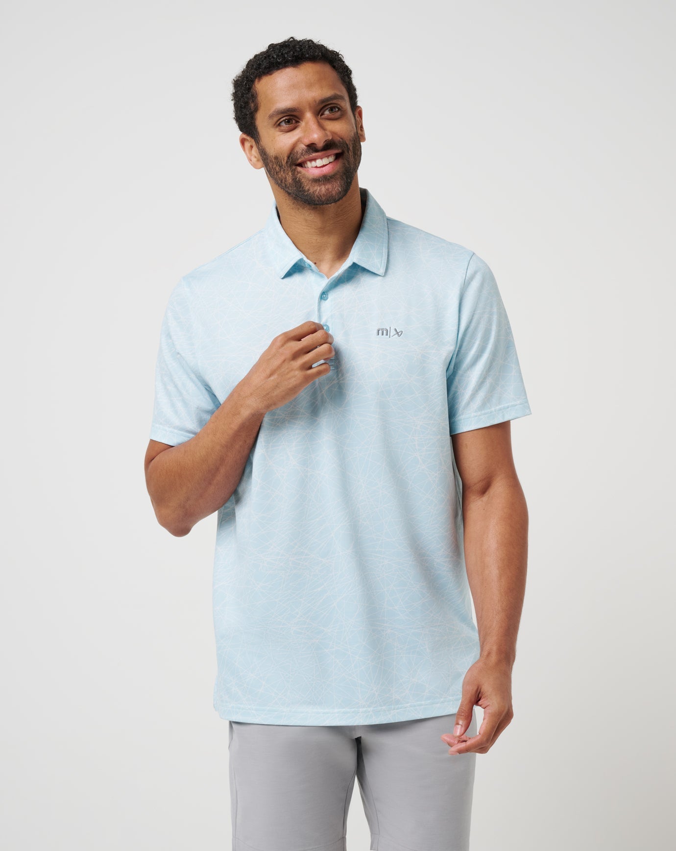 Cory Blue Travis Mathew Clean Ice Polo