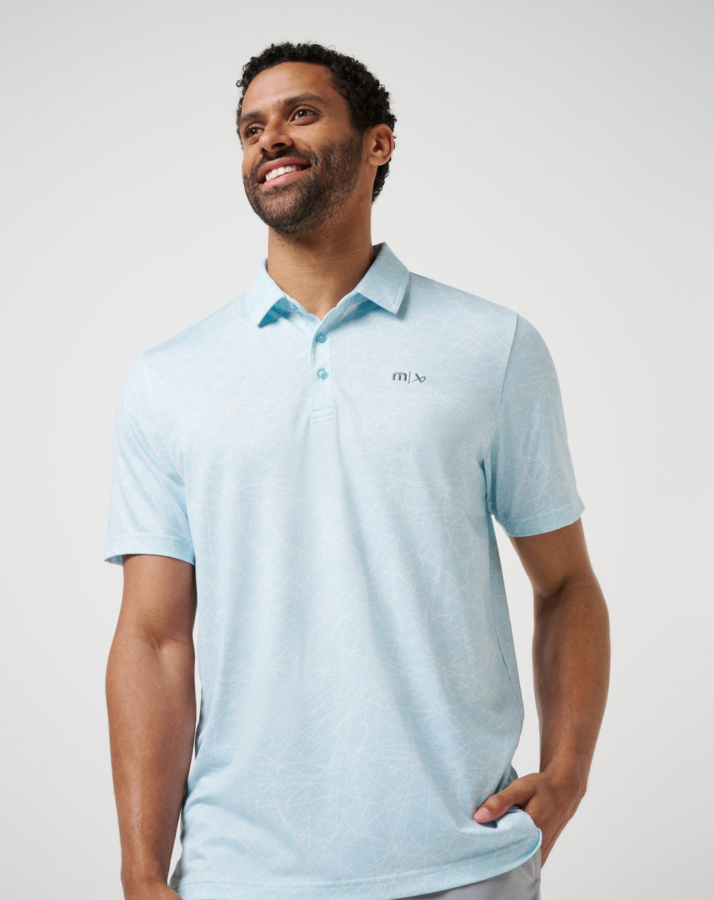 Cory Blue Travis Mathew Clean Ice Polo