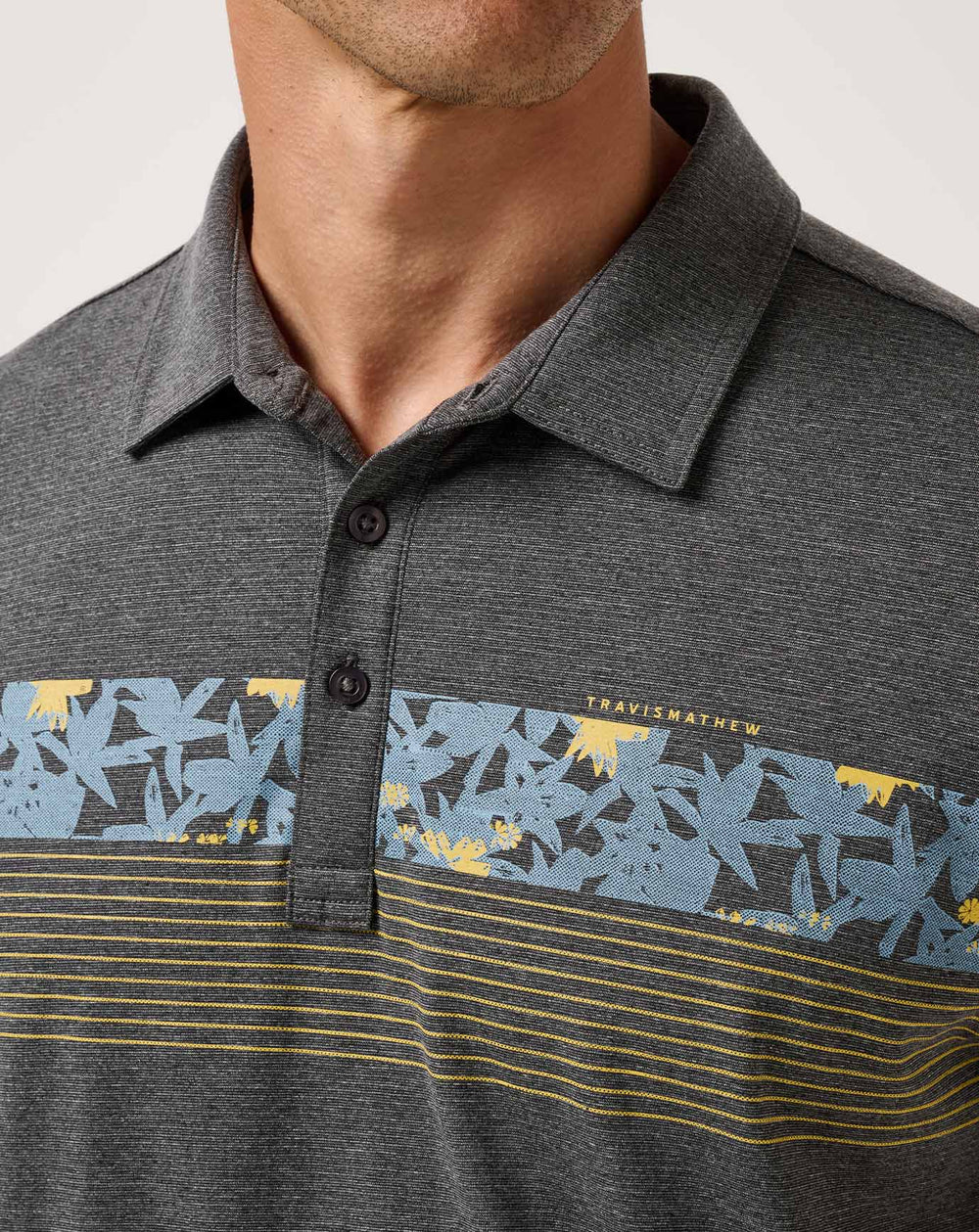 Heather Black Travis Mathew Midnight Train Polo