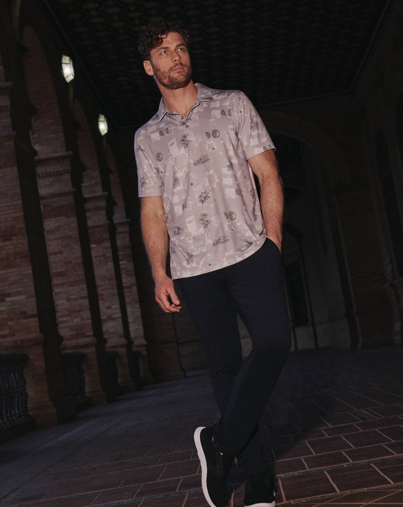Island Fossil Travis Mathew Featherweight Spritz Polo