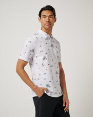 White Travis Mathew Golf Sucks Polo