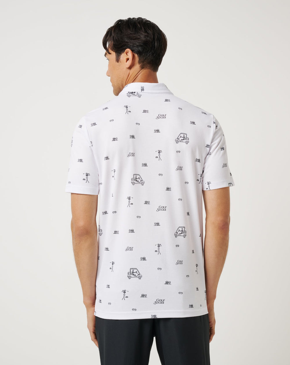 White Travis Mathew Golf Sucks Polo