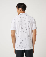White Travis Mathew Golf Sucks Polo