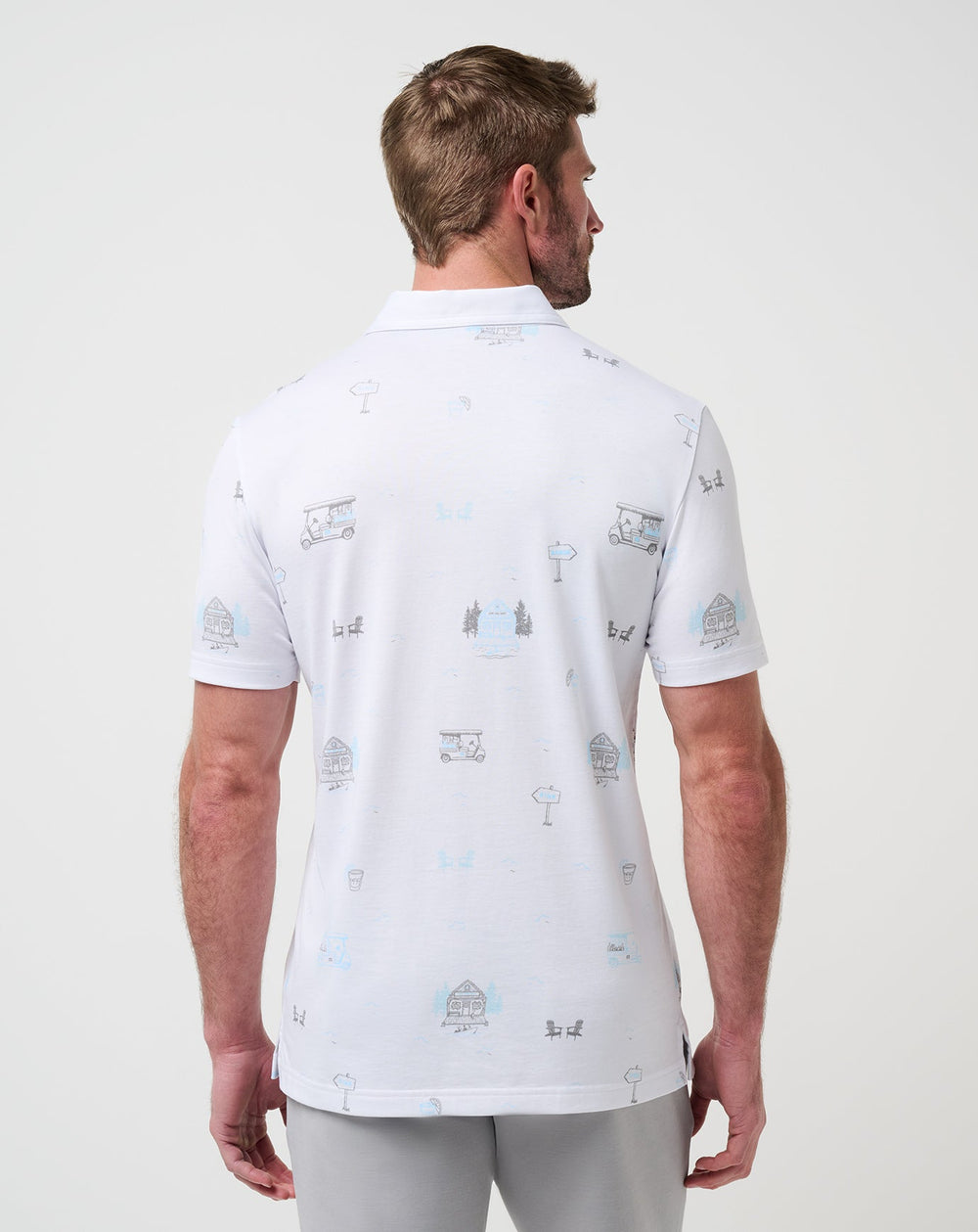 White Travis Mathew Snow Chance Polo
