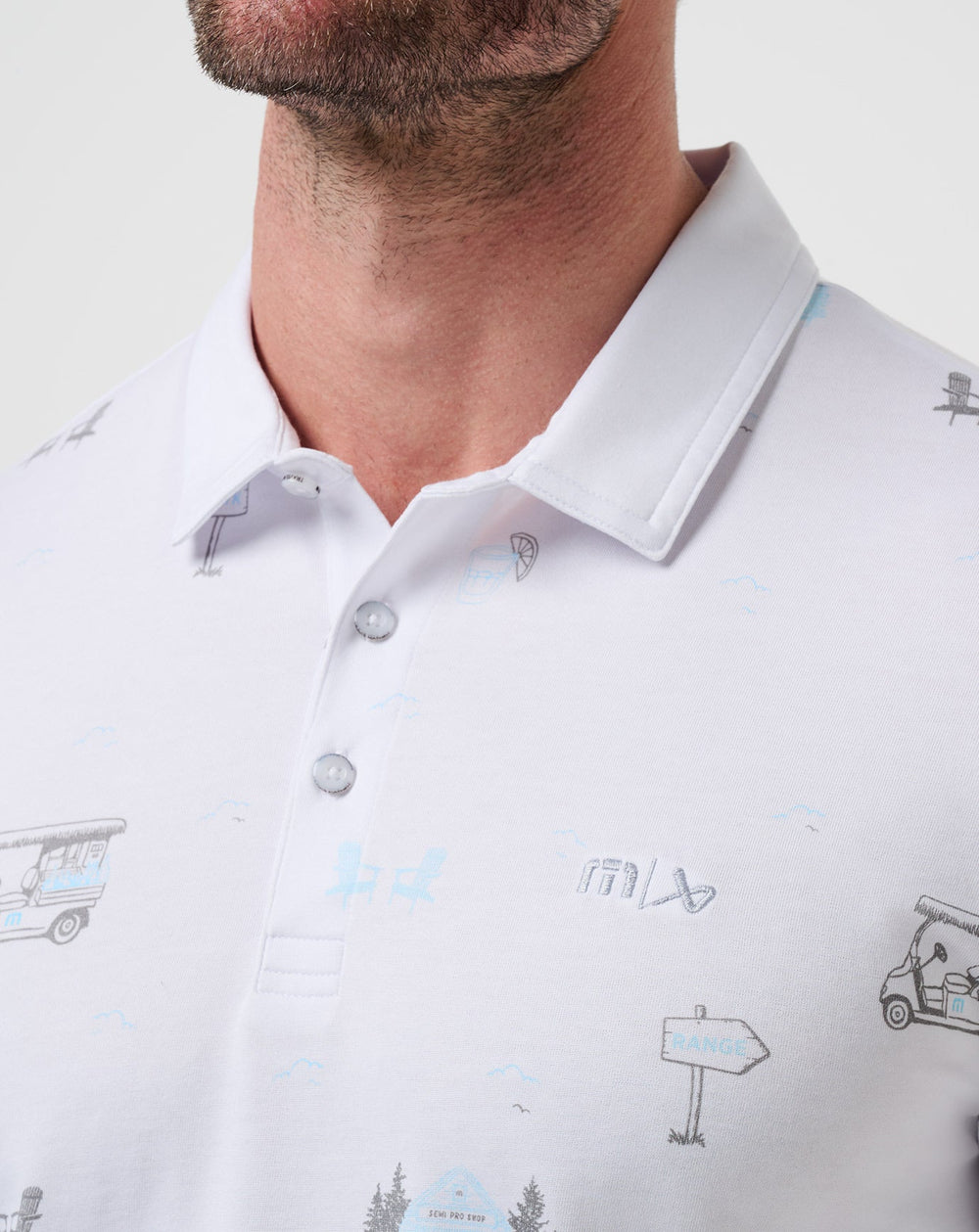 White Travis Mathew Snow Chance Polo