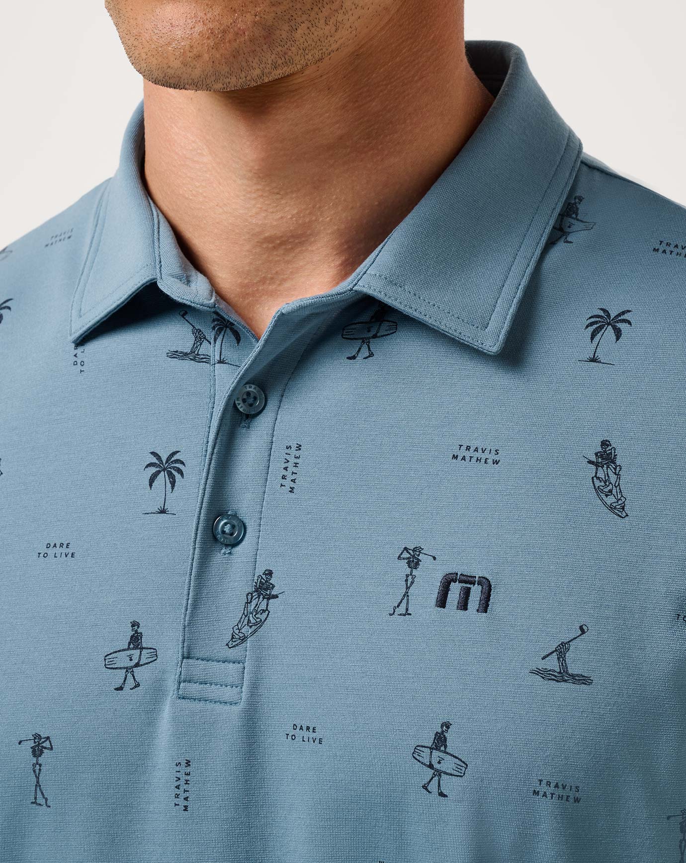 Captains Blue Travis Mathew Wake Chaser Polo