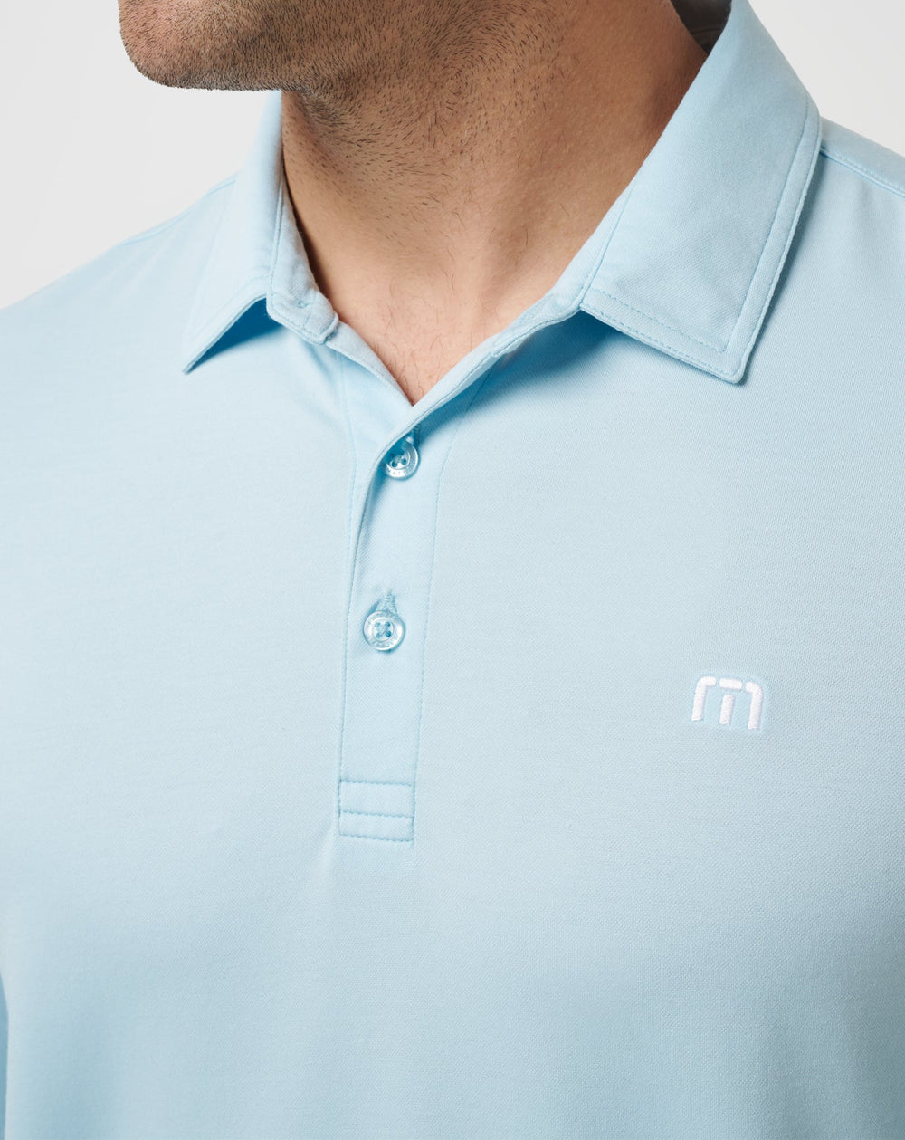 Cory Blue Travis Mathew Featherweight Long Sleeve Polo
