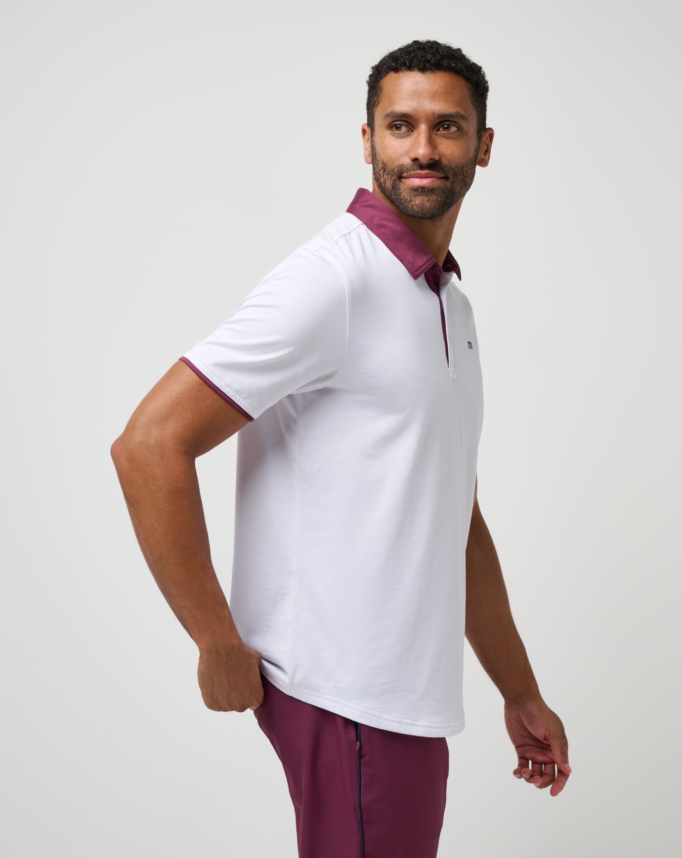 White Travis Mathew Home Game Polo