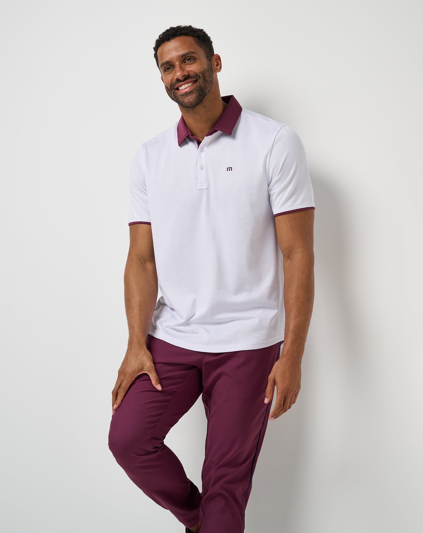 White Travis Mathew Home Game Polo