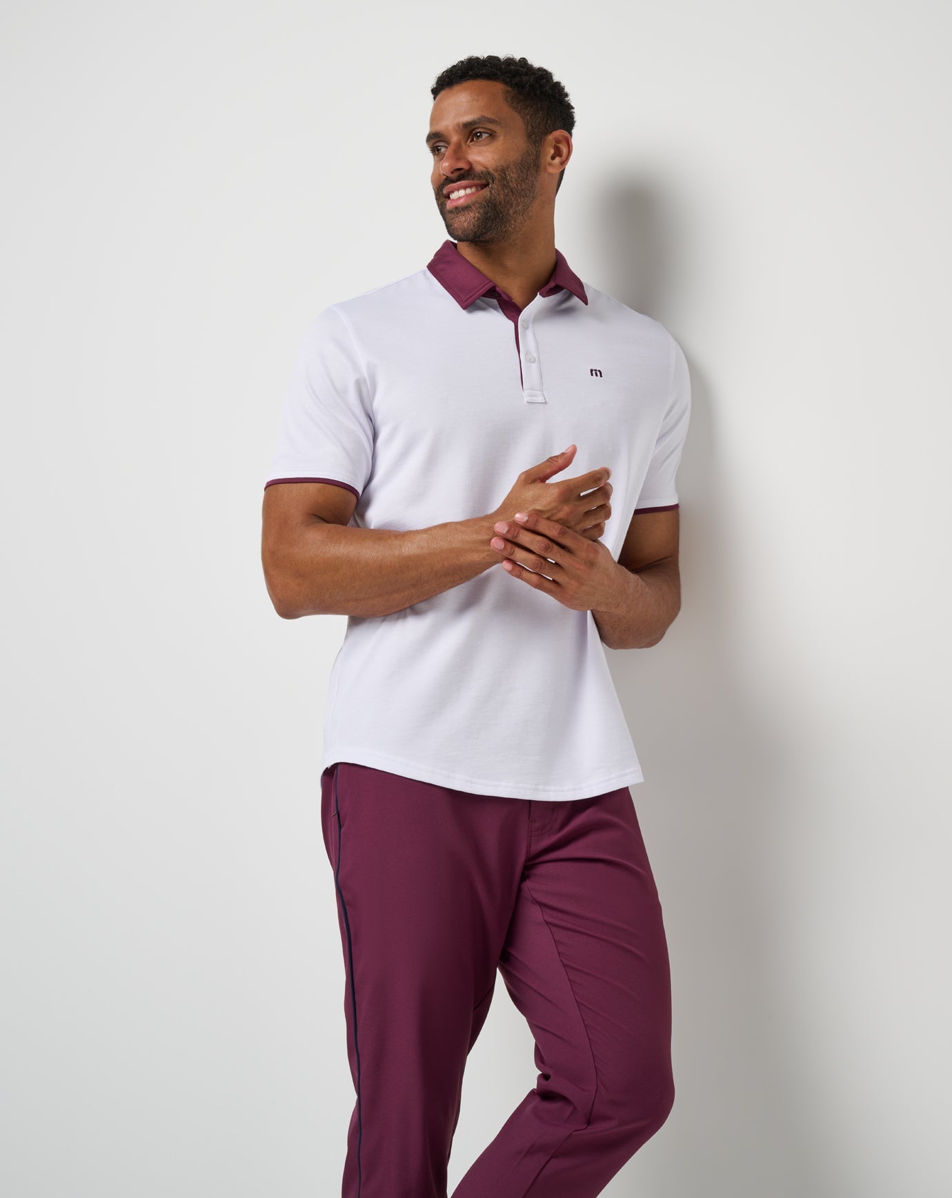White Travis Mathew Home Game Polo