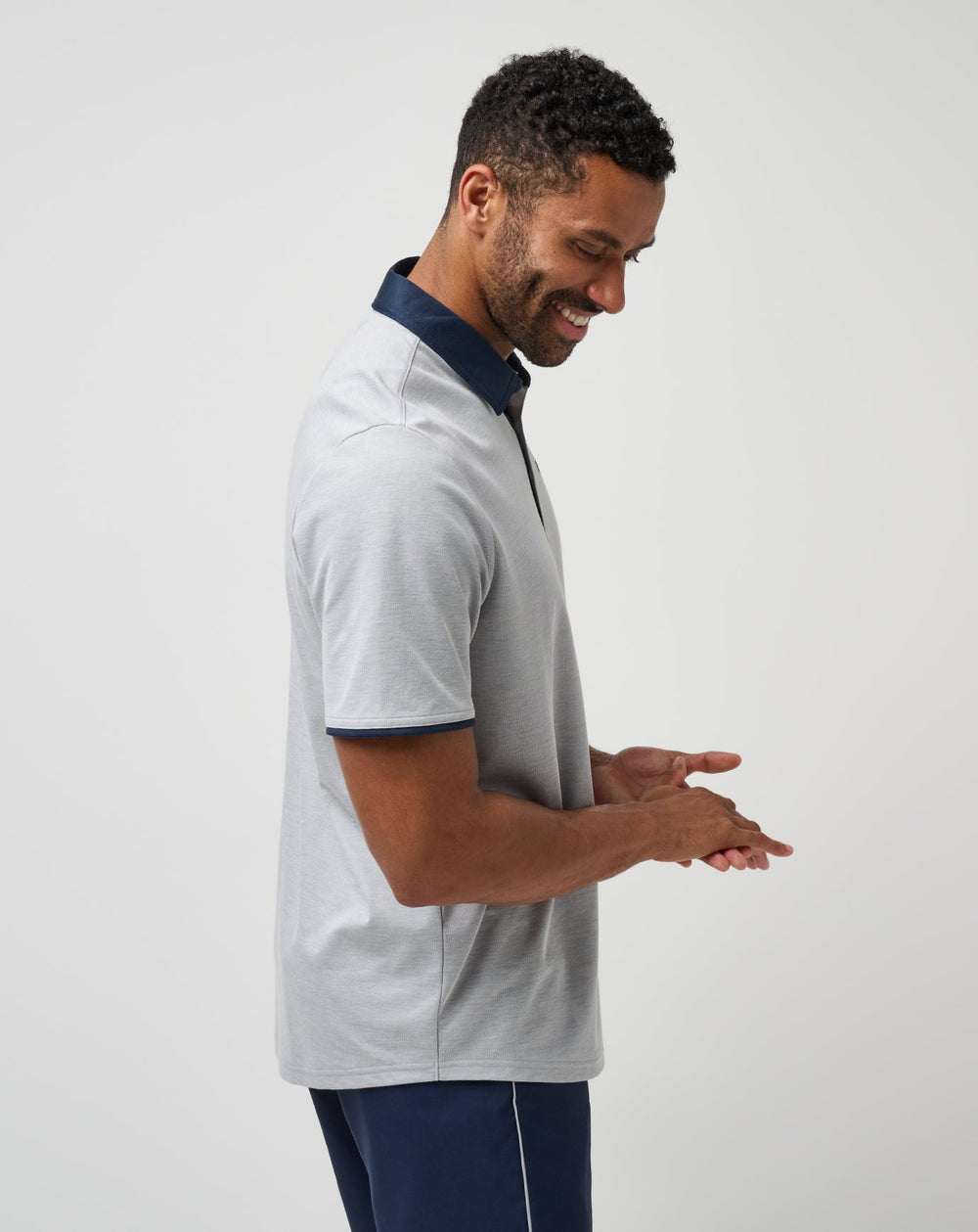 Heather Light Grey Travis Mathew Home Game Polo
