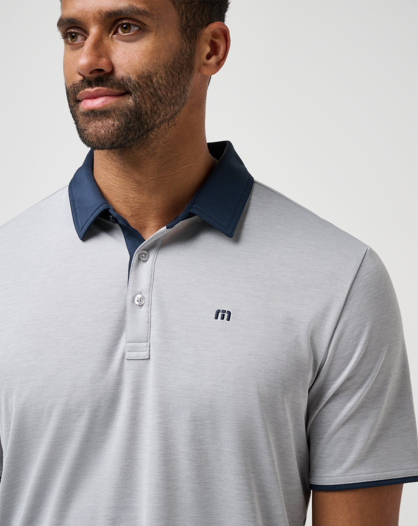 Heather Light Grey Travis Mathew Home Game Polo