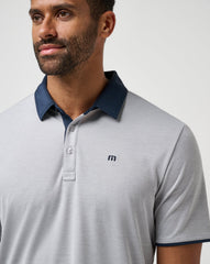 Heather Light Grey Travis Mathew Home Game Polo