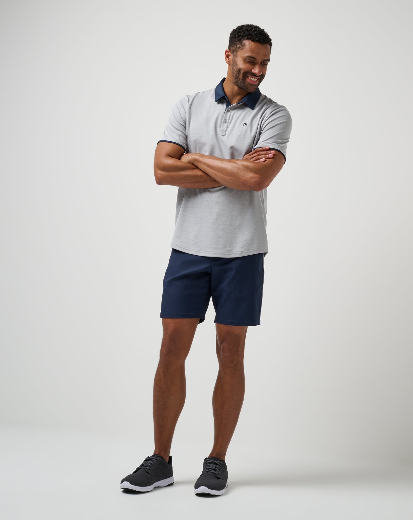 Heather Light Grey Travis Mathew Home Game Polo