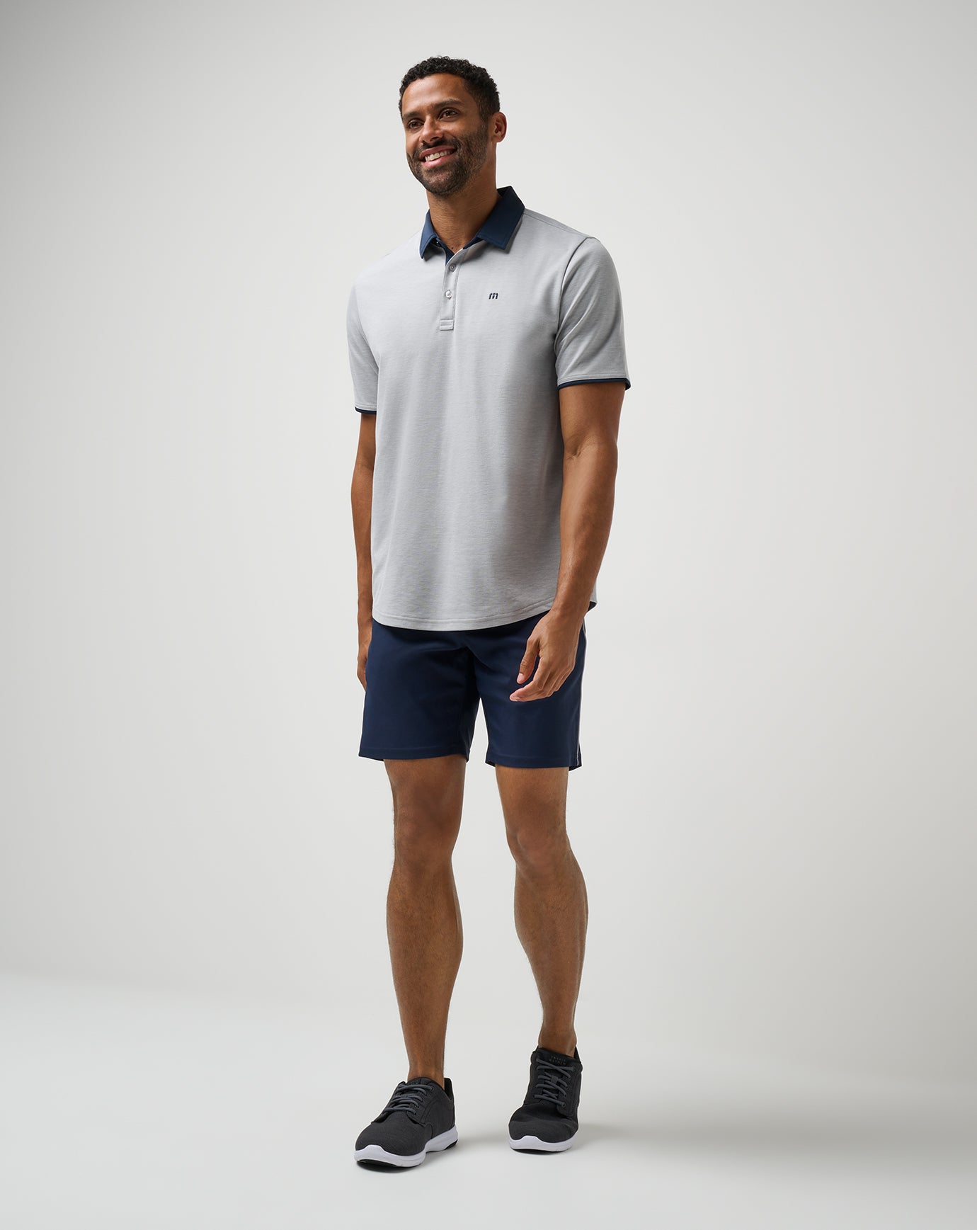 Heather Light Grey Travis Mathew Home Game Polo