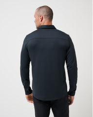 Black Travis Mathew Featherweight Long Sleeve Polo