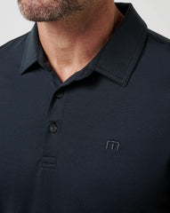 Black Travis Mathew Featherweight Long Sleeve Polo