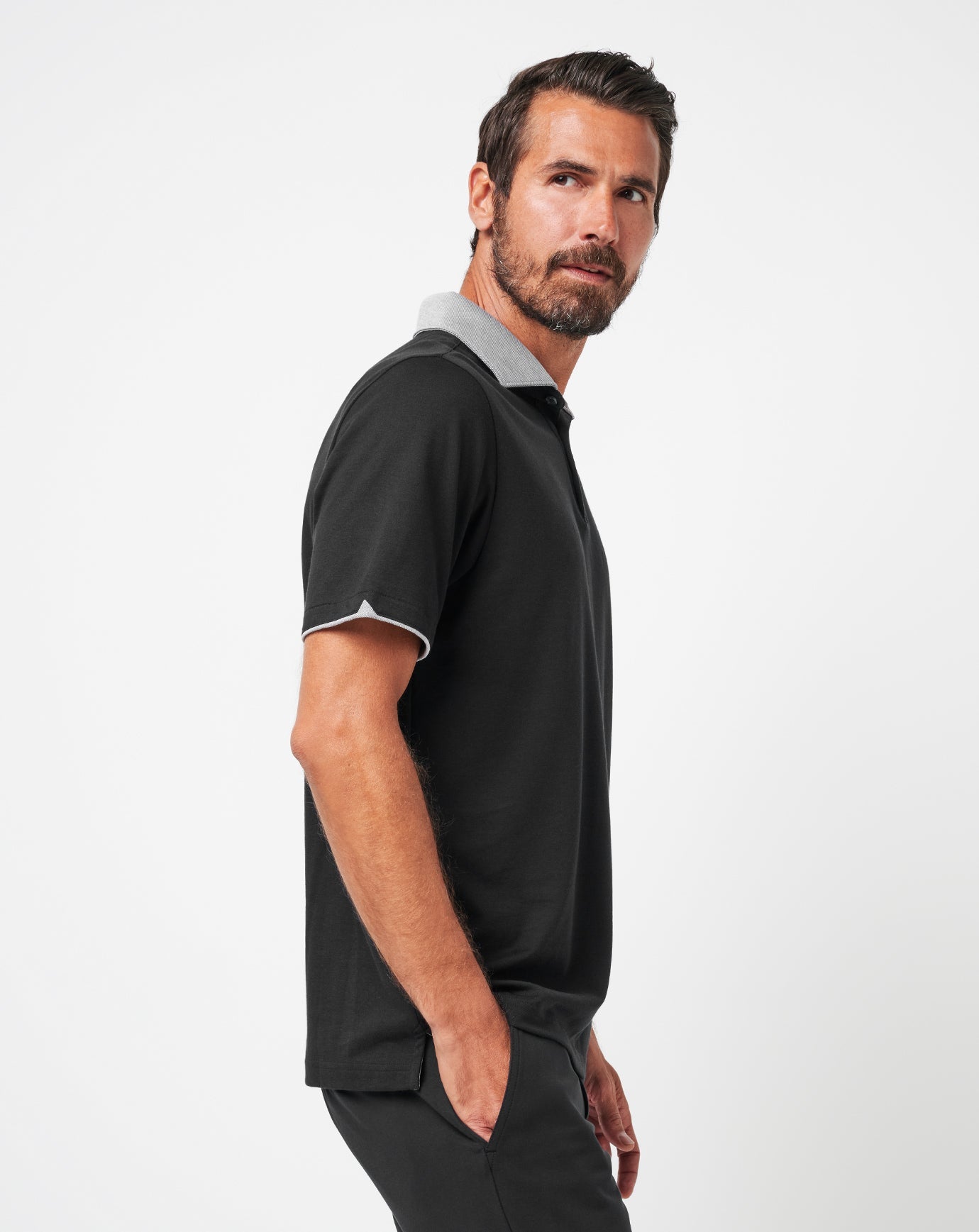 Black Travis Mathew Reservation Number Polo