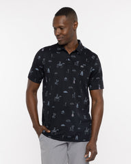 Black Travis Mathew Acai Palm Polo