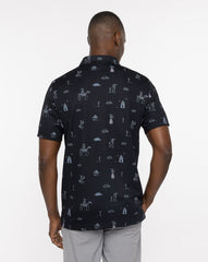 Black Travis Mathew Acai Palm Polo