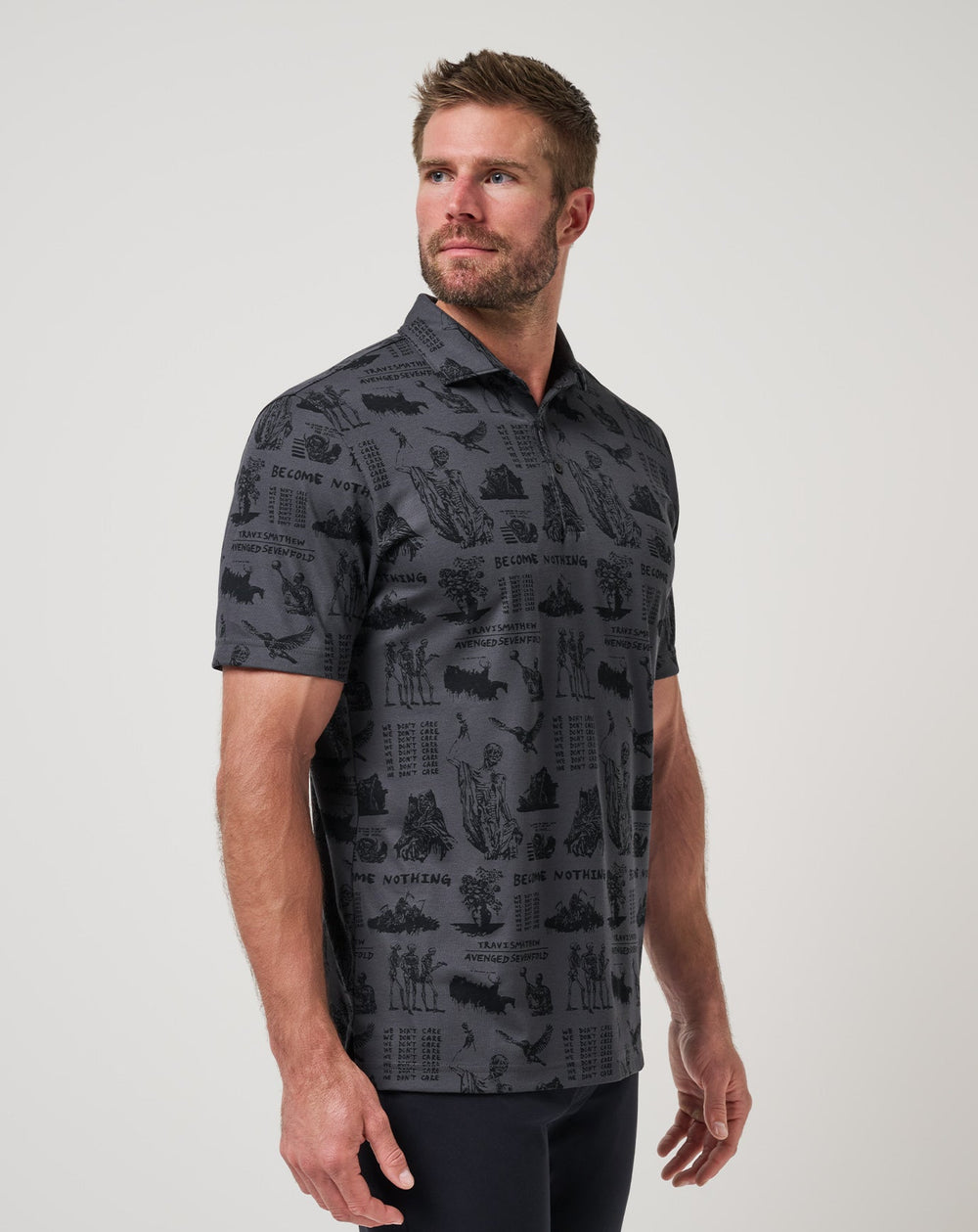 Grey/Black Travis Mathew Sound Check Polo