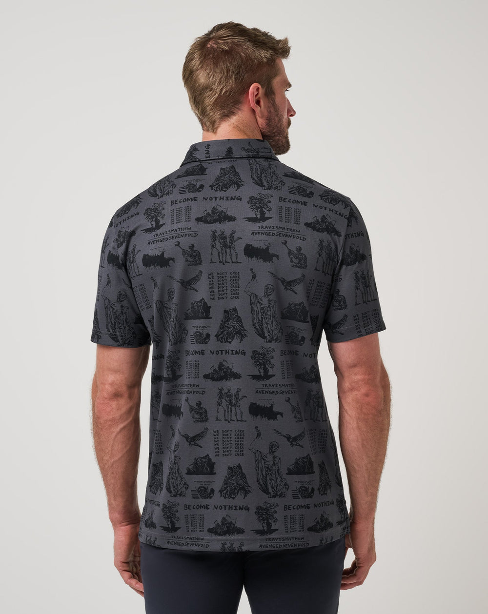 Grey/Black Travis Mathew Sound Check Polo