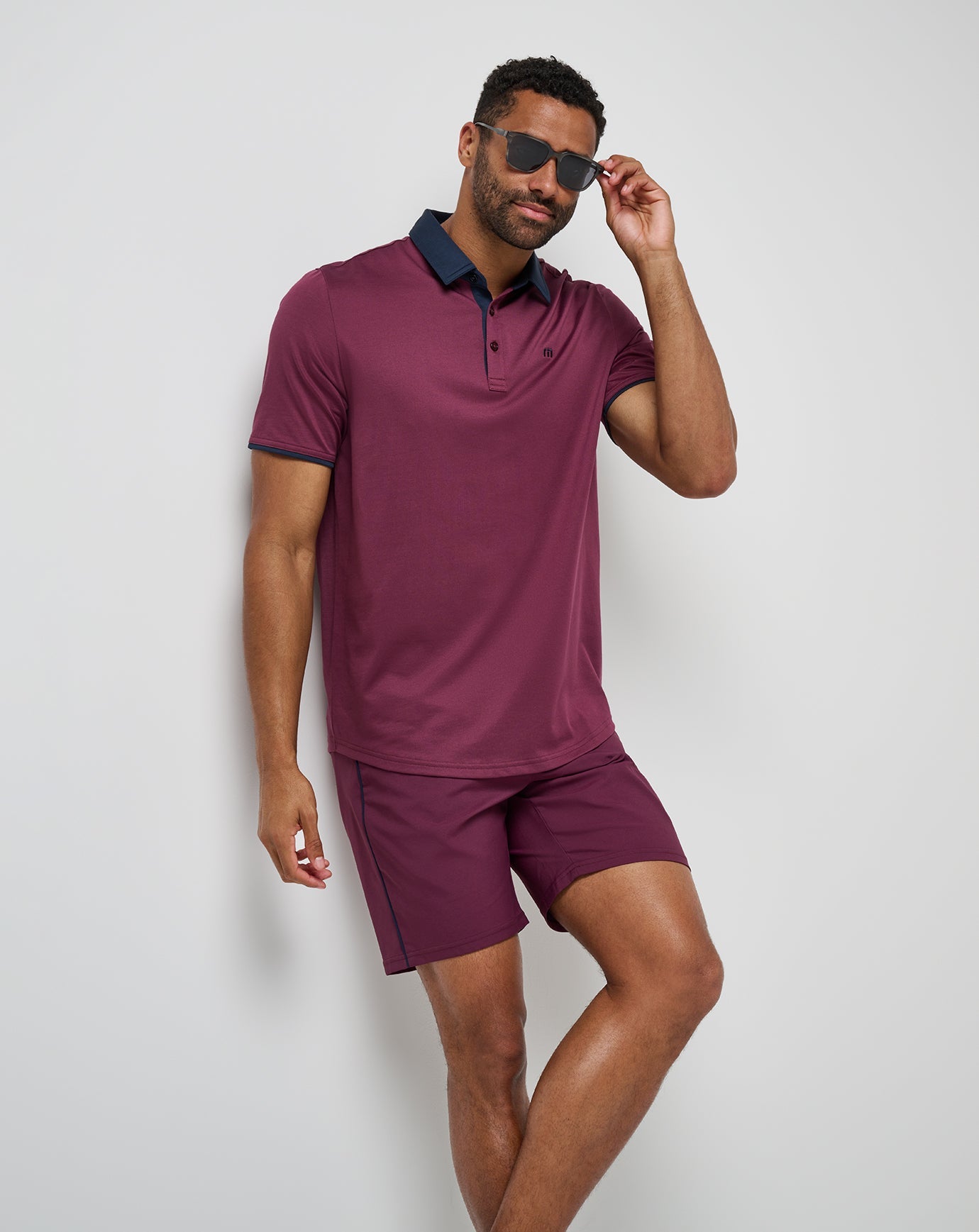 Mauve Wine Travis Mathew Home Game Polo