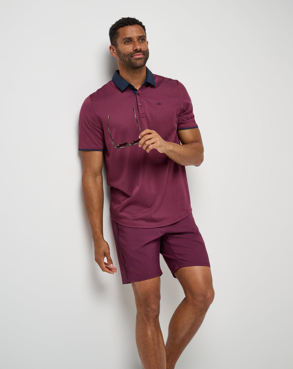 Mauve Wine Travis Mathew Home Game Polo