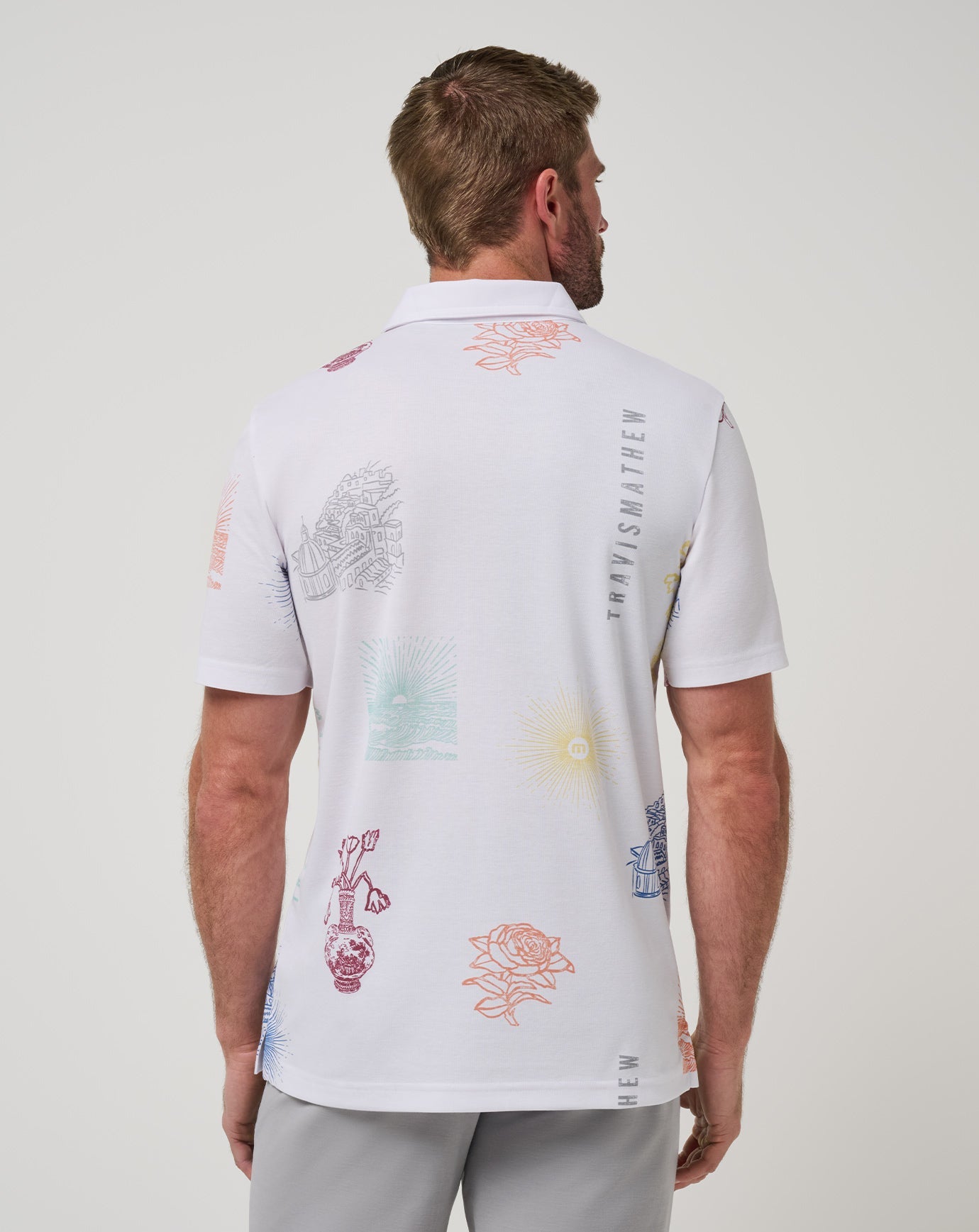 White Travis Mathew Passport Polo