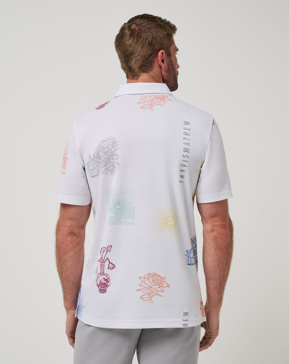 White Travis Mathew Passport Polo