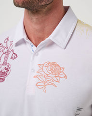 White Travis Mathew Passport Polo