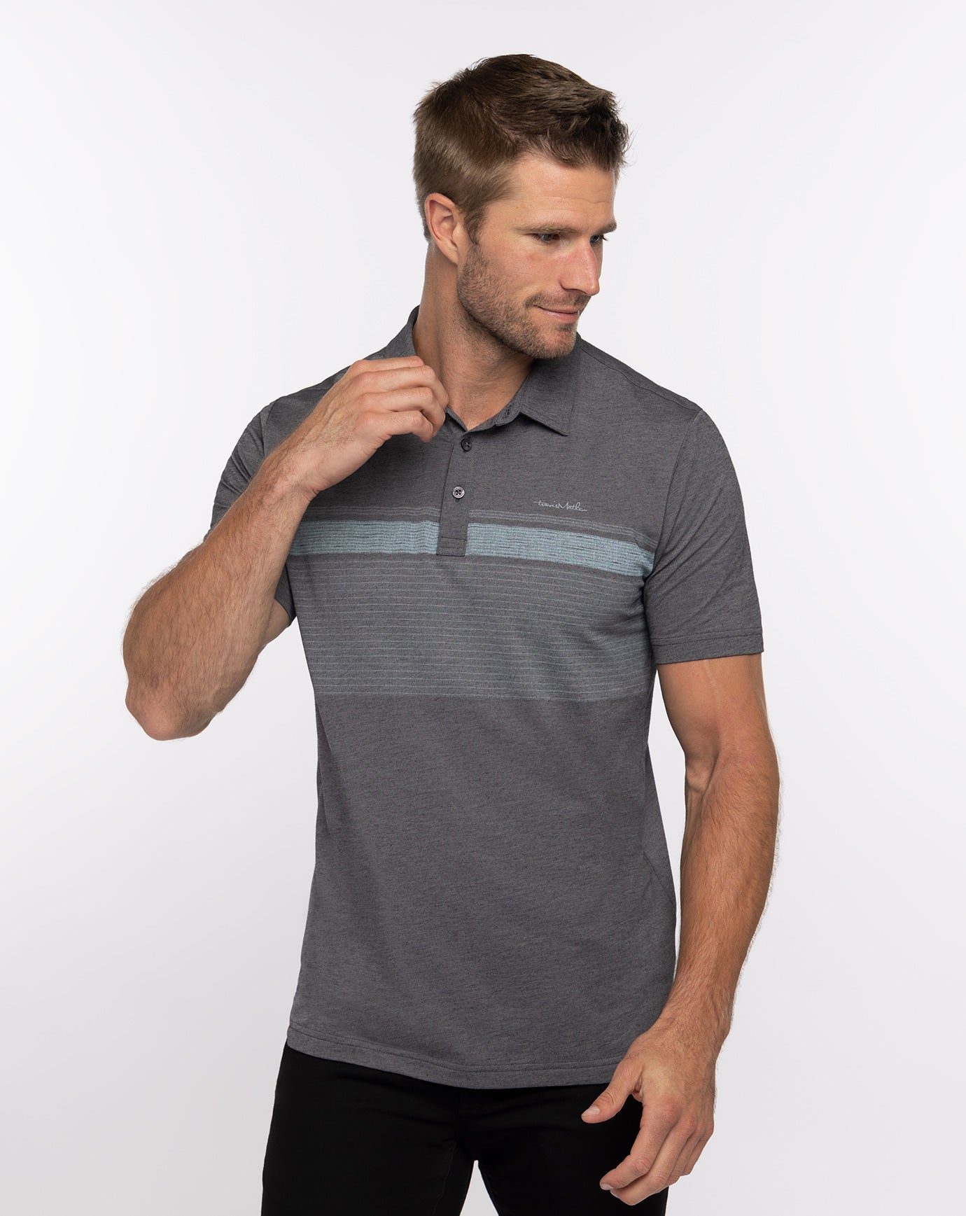 Heather Dark Grey Travis Mathew Endless Horizon Polo