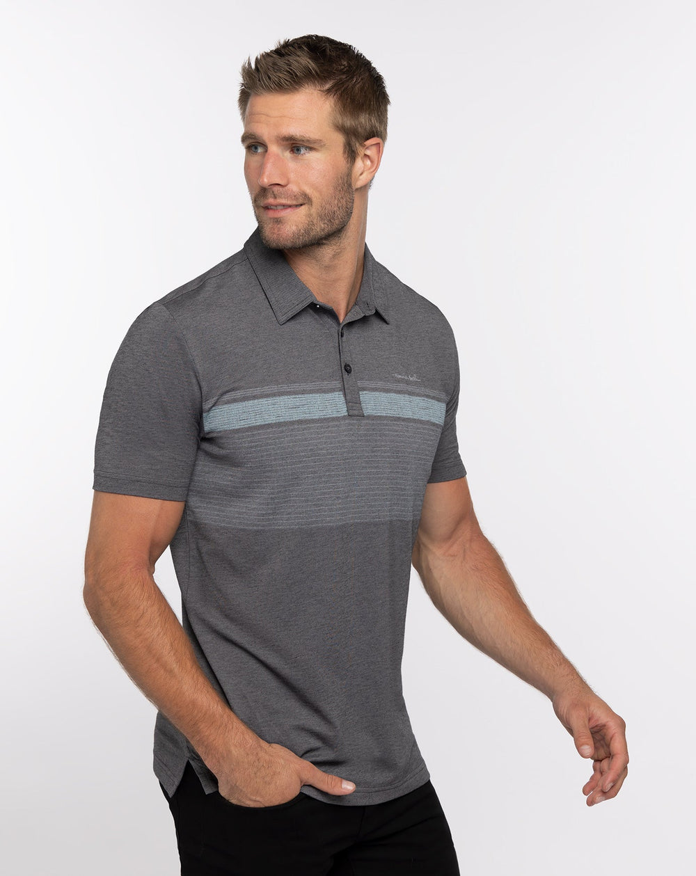 Heather Dark Grey Travis Mathew Endless Horizon Polo