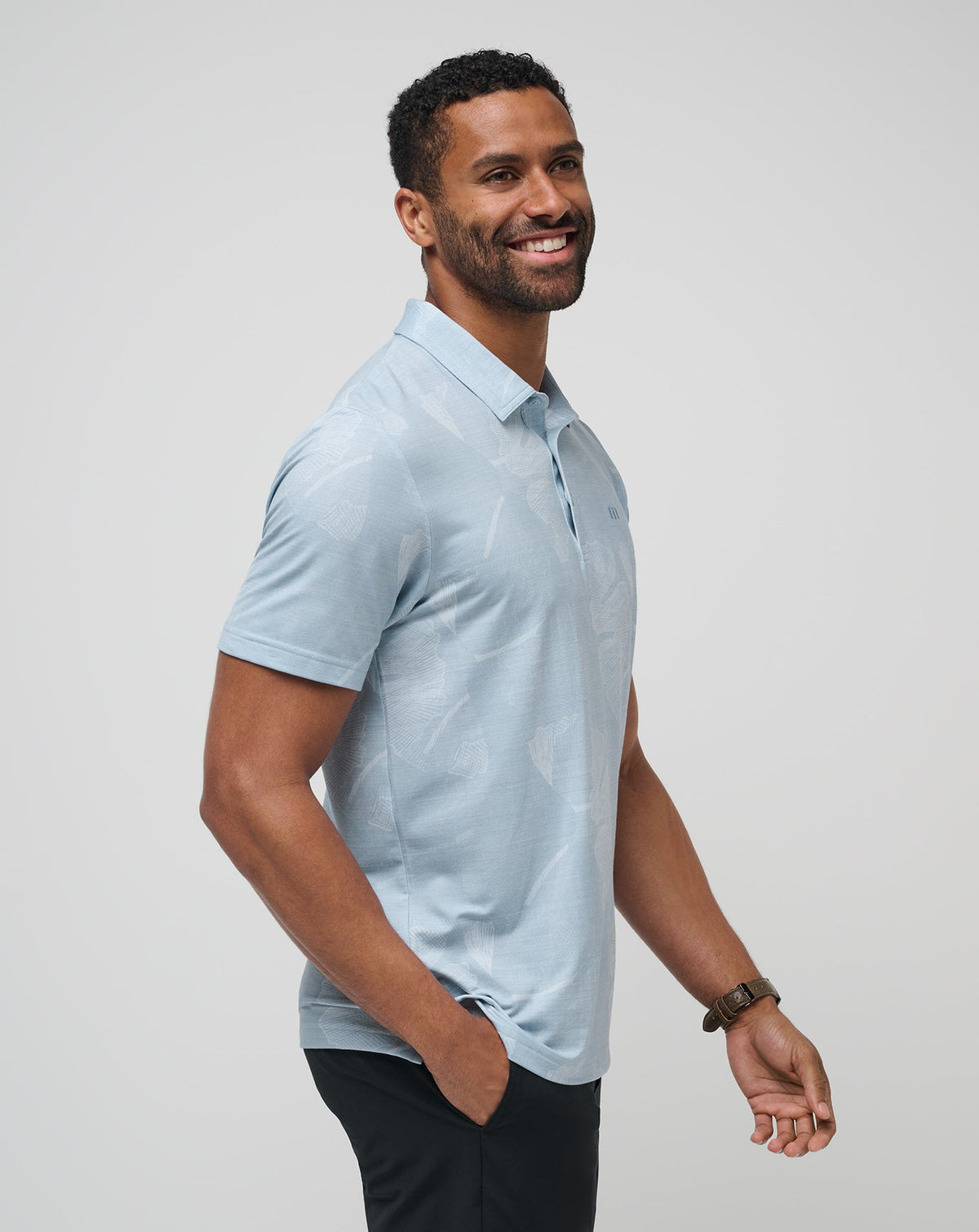 Heather Dusty Blue Travis Mathew Featherweight Mist Polo