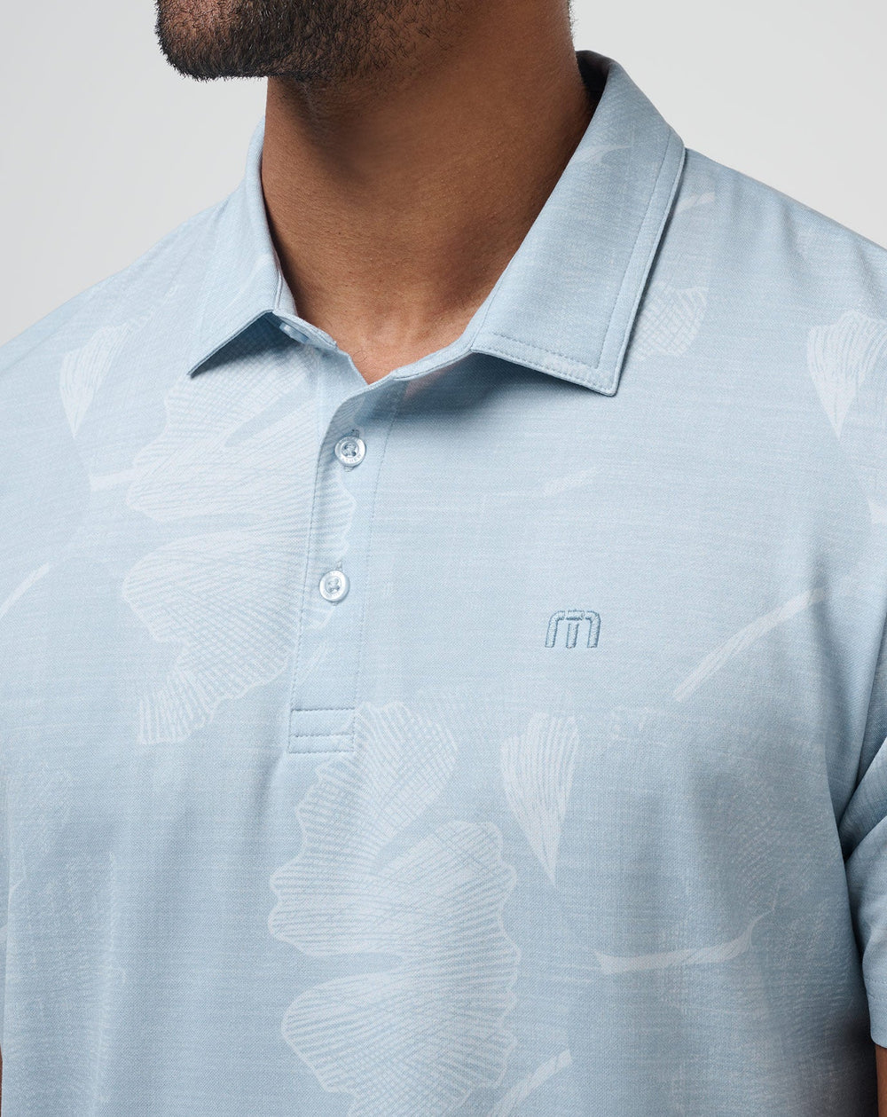 Heather Dusty Blue Travis Mathew Featherweight Mist Polo