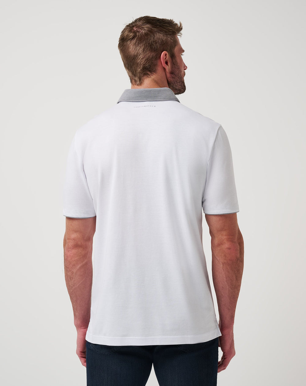 White Travis Mathew Reservation Number Polo