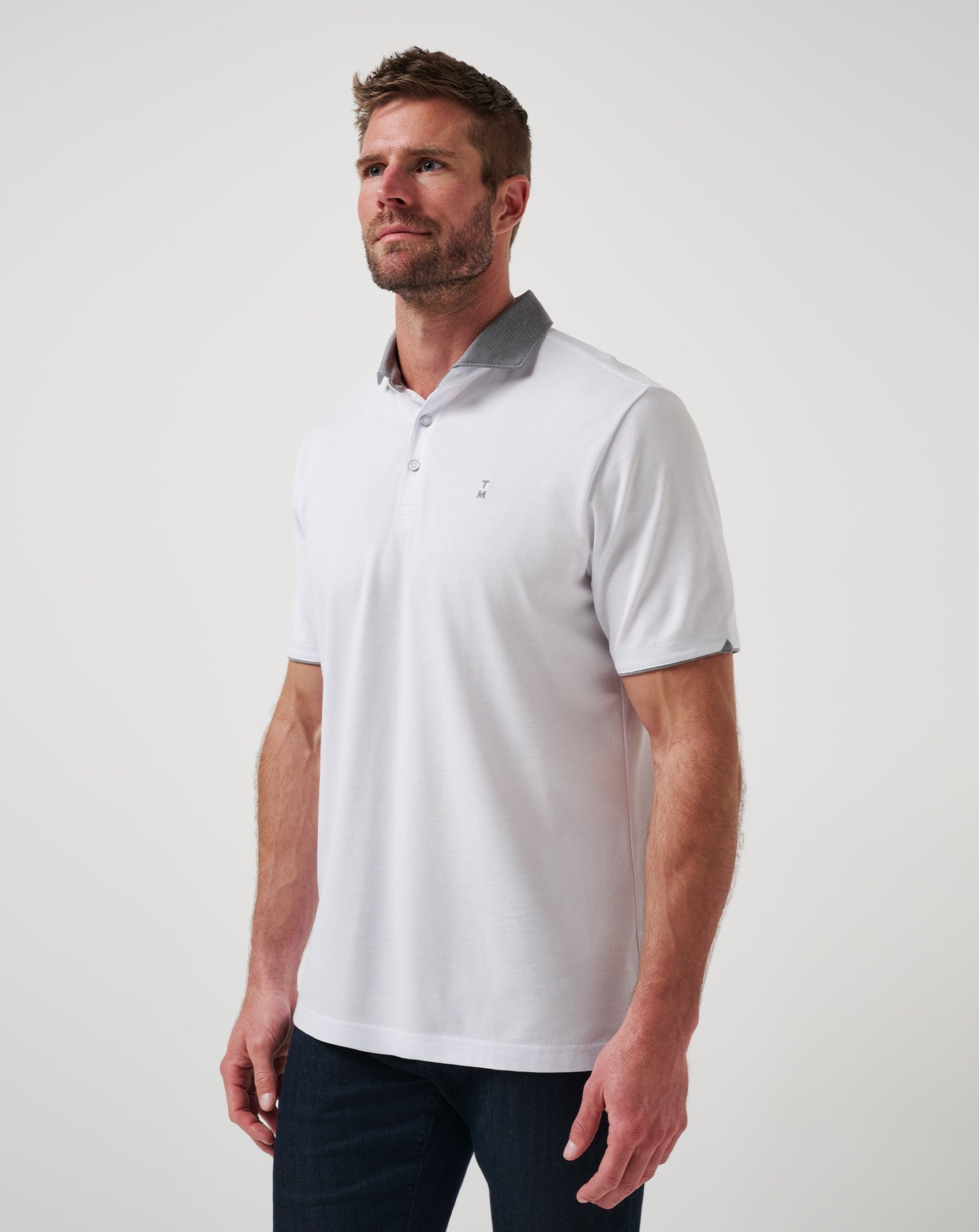 White Travis Mathew Reservation Number Polo