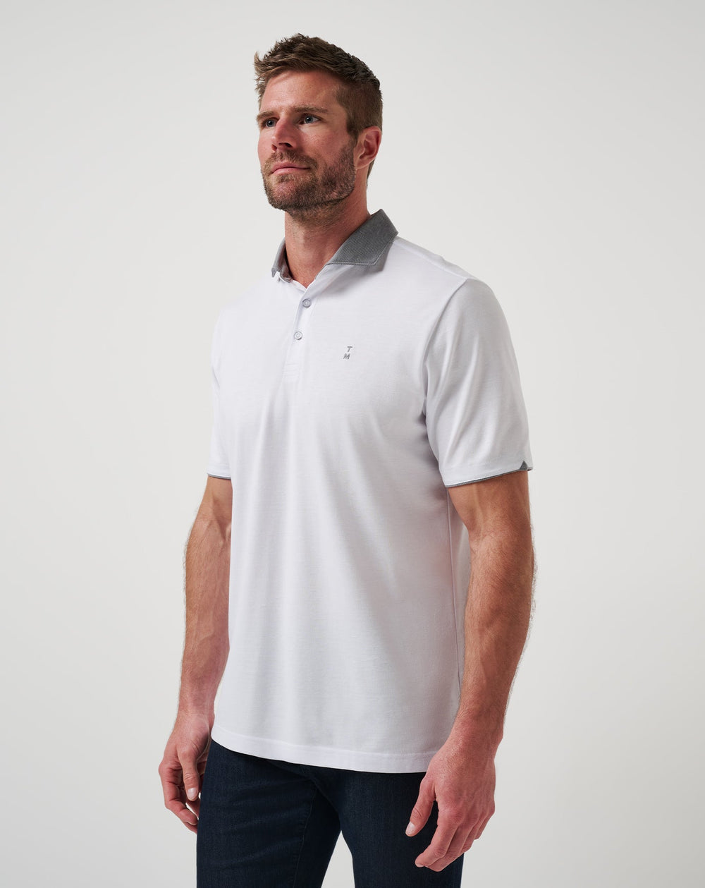 White Travis Mathew Reservation Number Polo