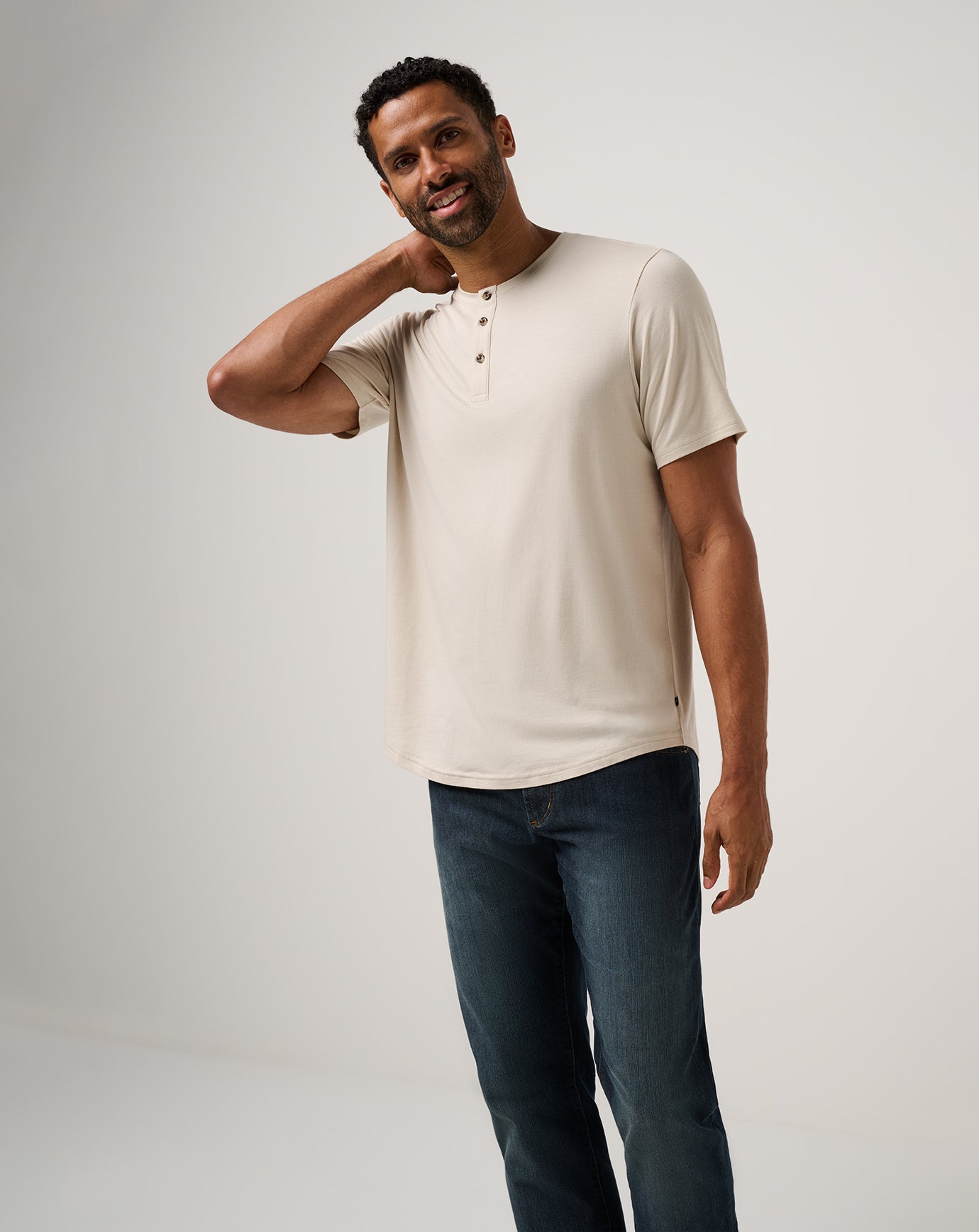 Italian Sand Travis Mathew Cloud Henley Tee