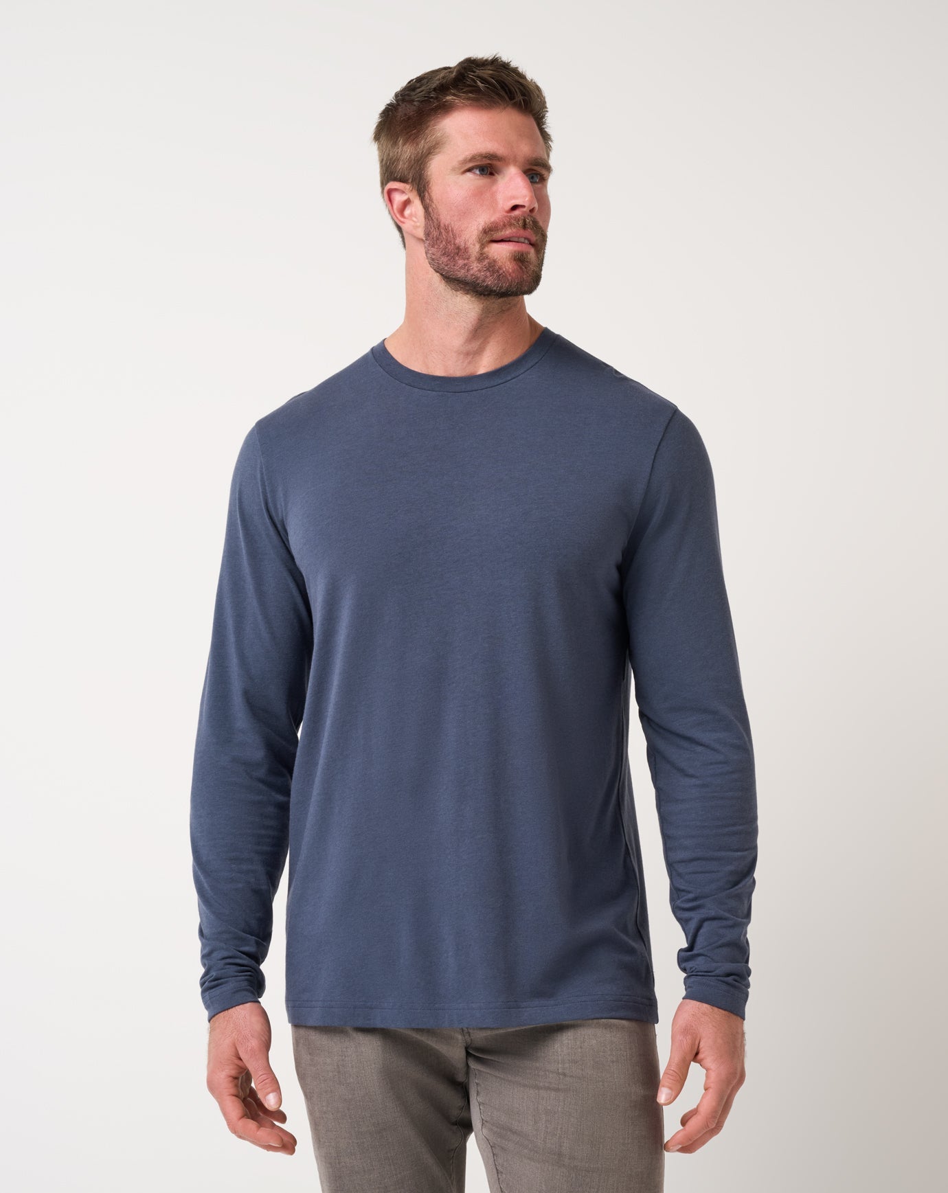 Blue Nights Travis Mathew Cloud Crew Long Sleeve Tee