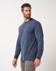 Blue Nights Travis Mathew Cloud Crew Long Sleeve Tee