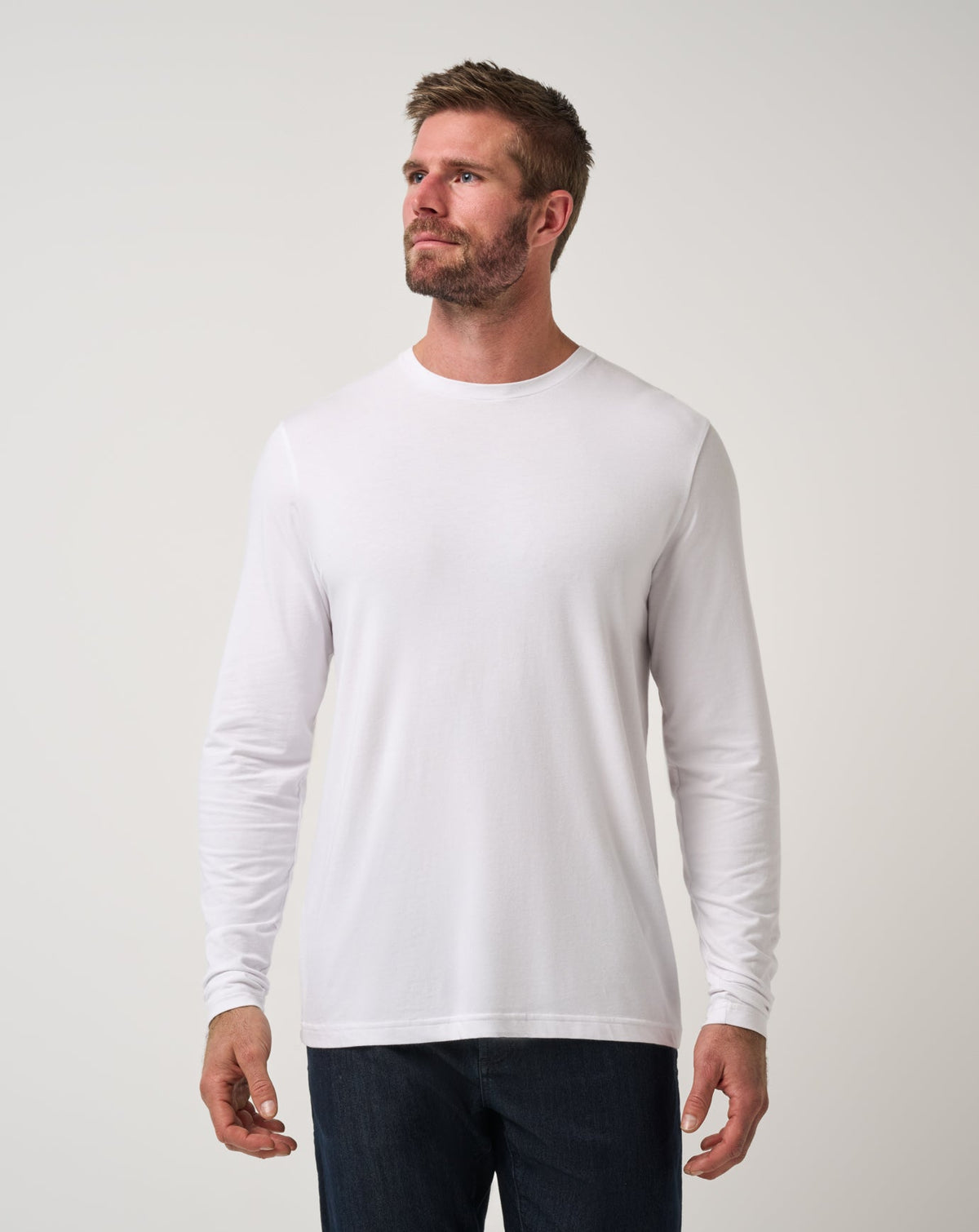 White Travis Mathew Cloud Crew Long Sleeve Tee