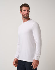 White Travis Mathew Cloud Crew Long Sleeve Tee