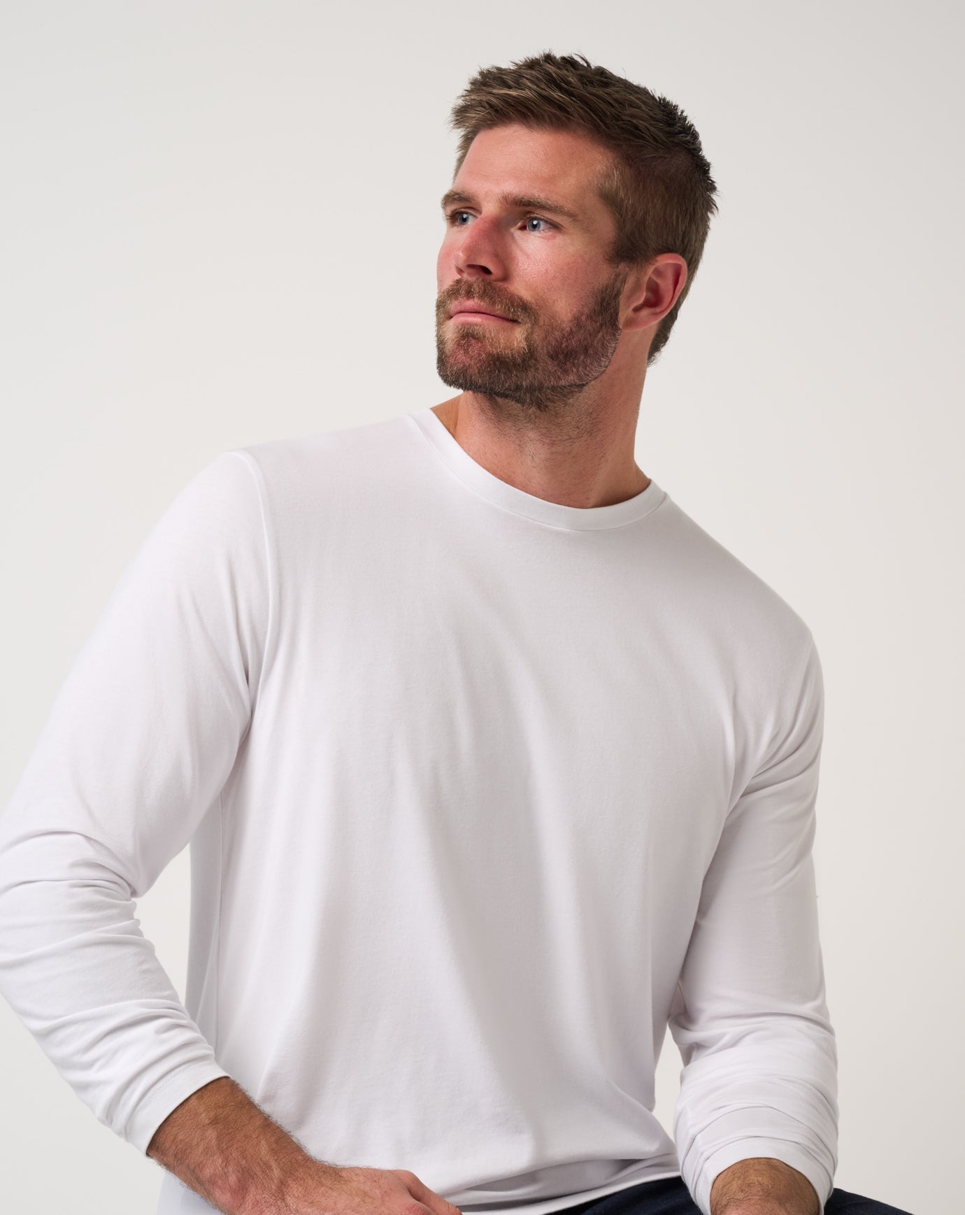 White Travis Mathew Cloud Crew Long Sleeve Tee
