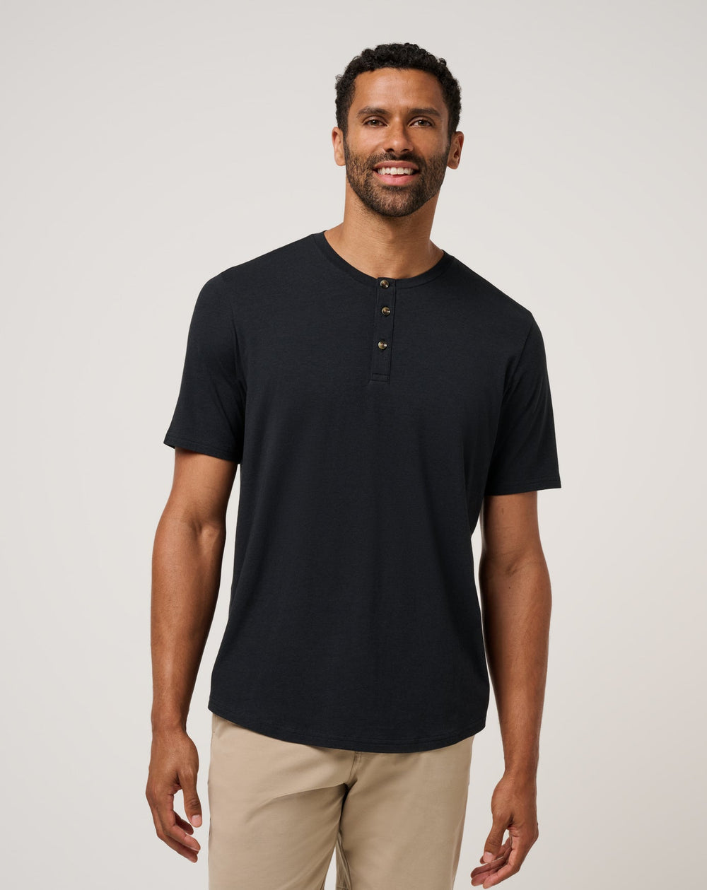 Black Travis Mathew Cloud Henley Tee
