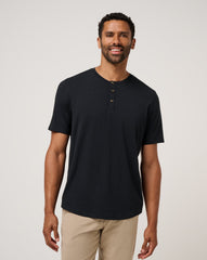 Black Travis Mathew Cloud Henley Tee