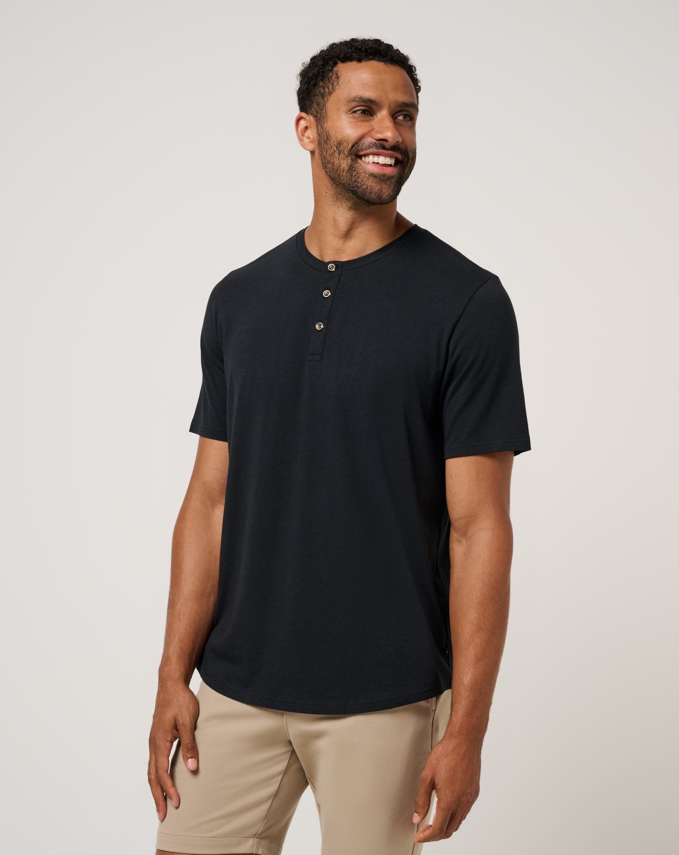 Black Travis Mathew Cloud Henley Tee